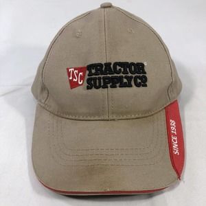 Tractor Supply Co Hat Cap Beige Tan Strapback One Size Fits Most Adjustable OSFM